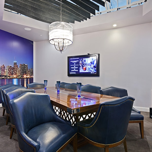 One of the boardrooms at Co-Optim's Deer Park office space